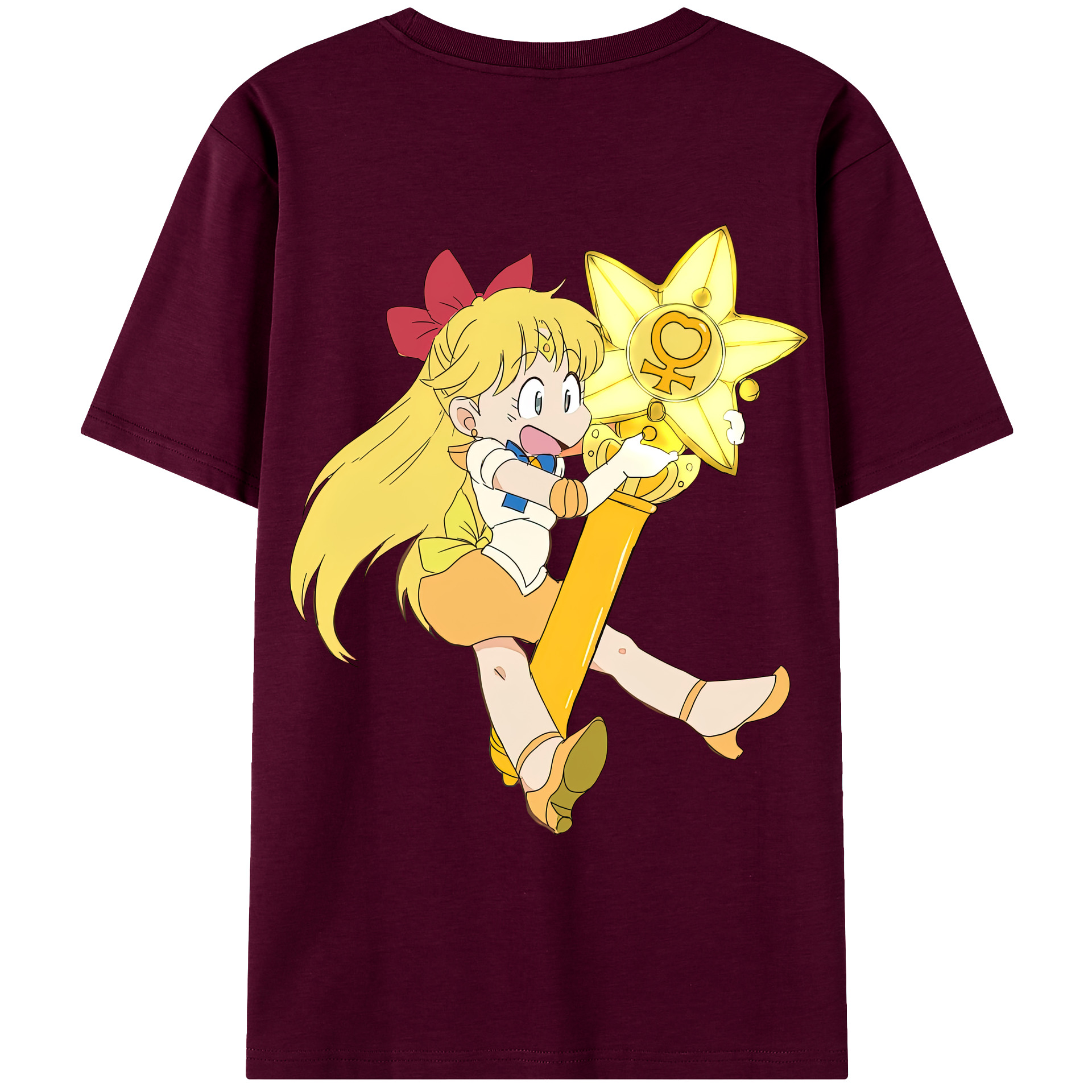 （画像用） 美少女戦士セーラームーン 愛野 美奈子 あいの みなこ Sailor Moon Aino Minako レディース半袖Tシャツ(バックプリント)
